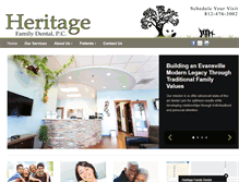 Tablet Screenshot of heritagefamilydentalcare.com